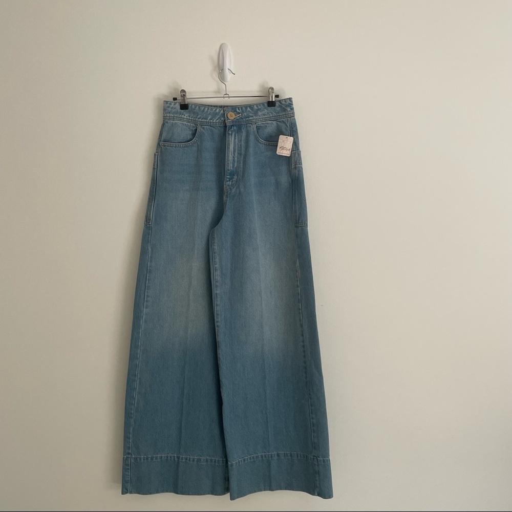 NWT Free People Talia Trouser Jean Jeans-Wide-Leg Jeans SZ 29